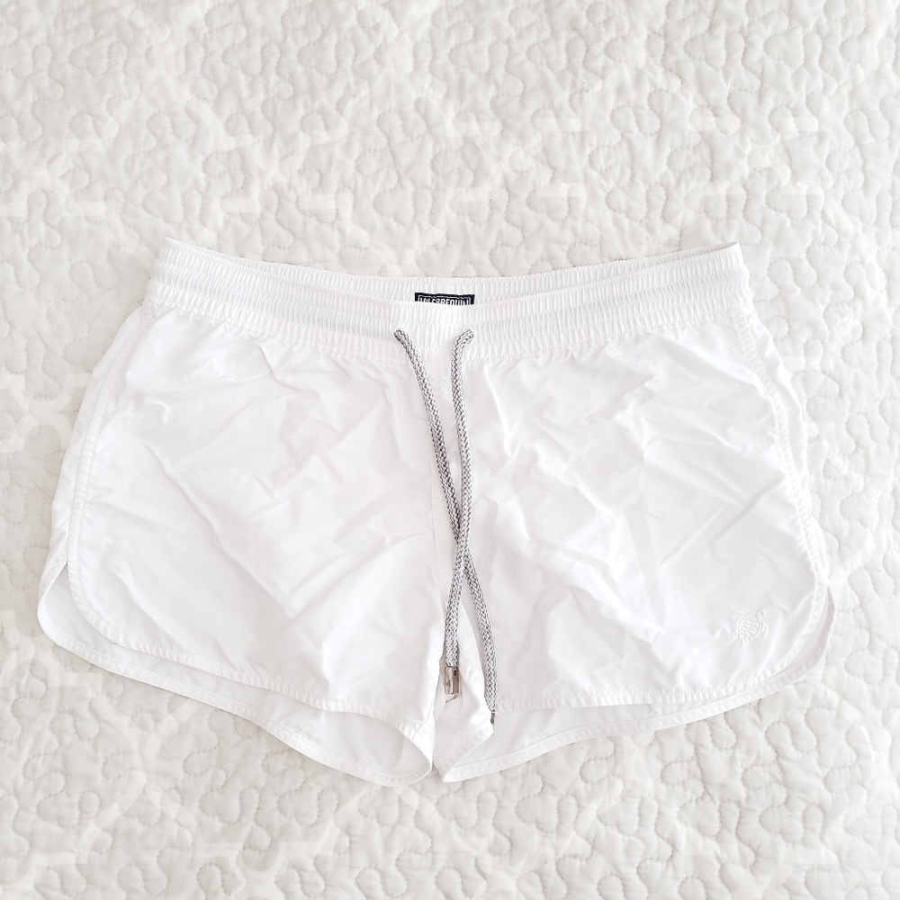 VILEBREQUIN white drawstring swim cover up shorts